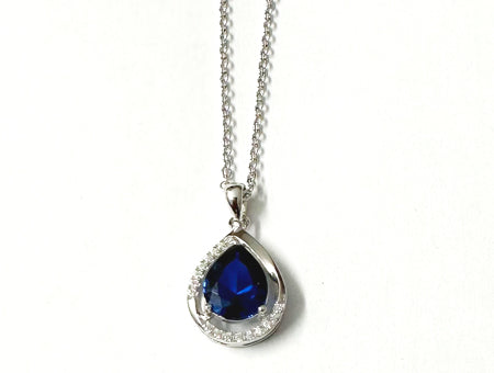 Birthstone Necklace CZ - Sterling Silver