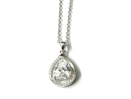 Birthstone Necklace CZ - Sterling Silver