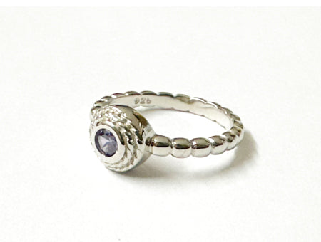 Round CZ Ring - Sterling Silver