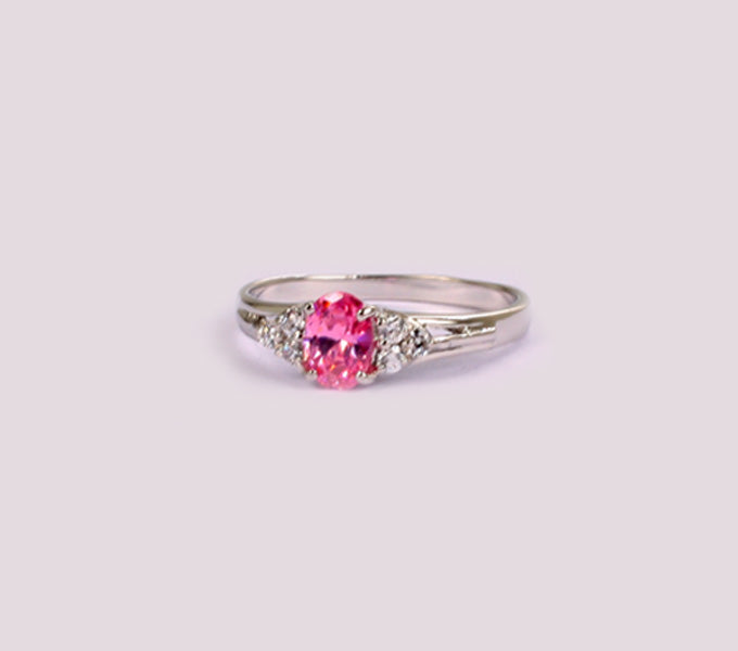 CZ Cluster Ring - Sterling Silver