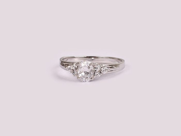 CZ Cluster Ring - Sterling Silver