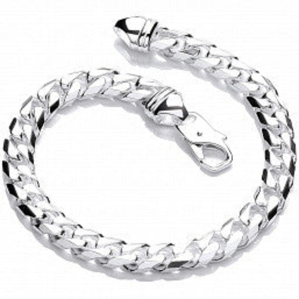 8" Gents 9.5mm Curb Bracelet - Sterling Silver