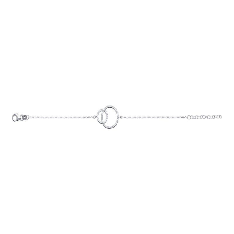 Cubic Zirconia Circle Bracelet - Sterling Silver