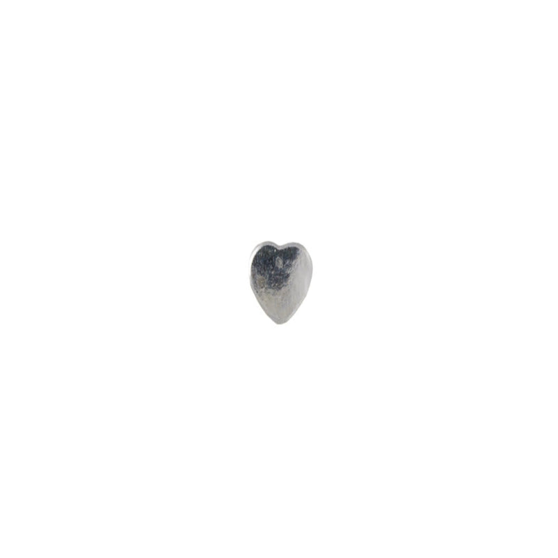 Heart Nose Stud - Sterling Silver