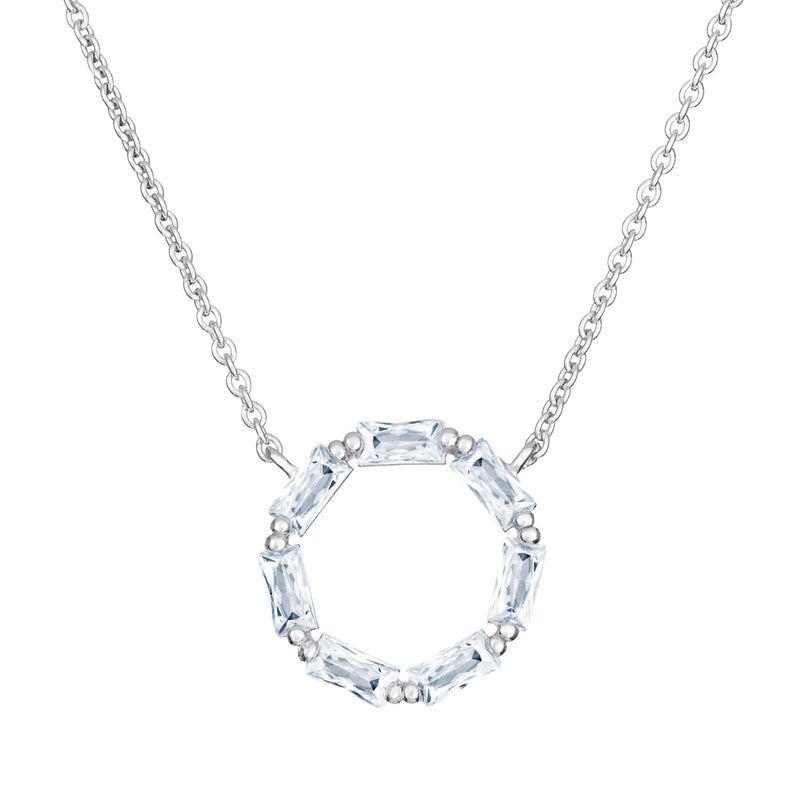Cable Style Cubic Zirconia Chain - Sterling Silver