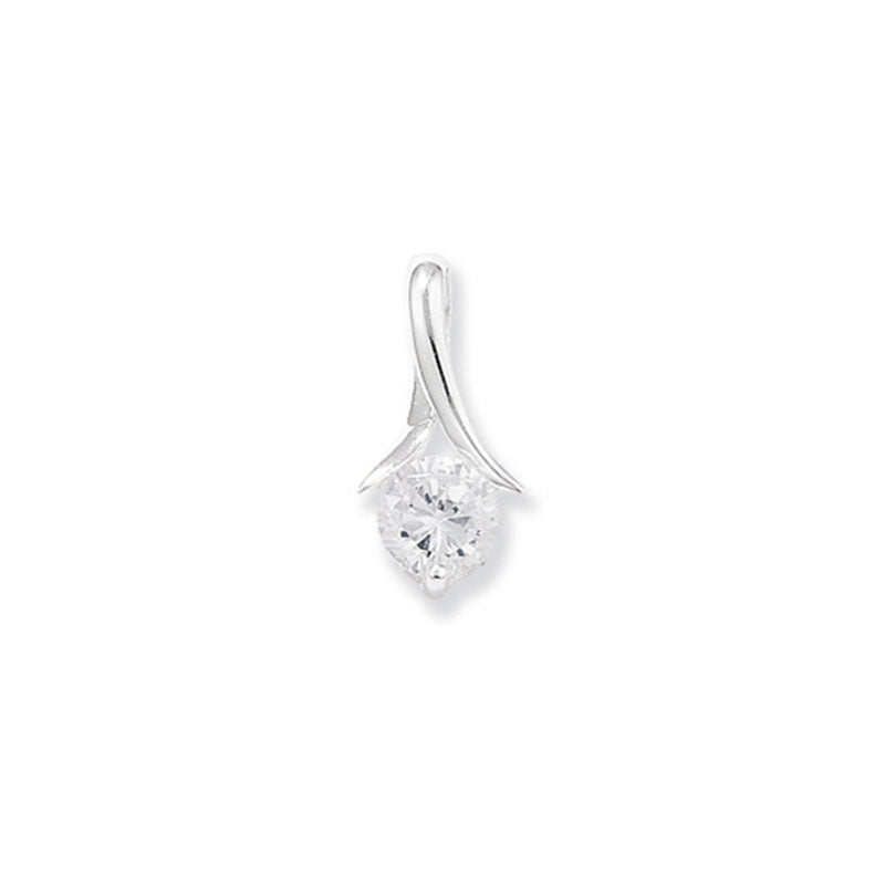 Cubic Zirconia Pendant - Sterling Silver