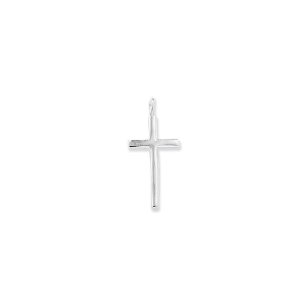 Thin Plain Cross Pendant - Sterling Silver