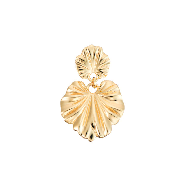Drop Leaf Pendant - Sterling Silver Gold Plated
