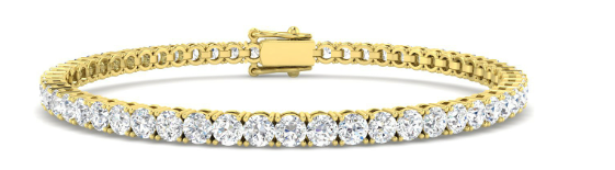 Tennis Style Bracelet Lab Grown Diamond - 9ct Yellow Gold