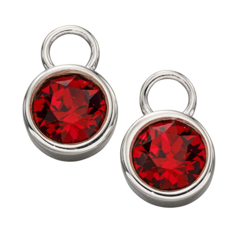 Crystal Birthstone Hoop Earring Charms