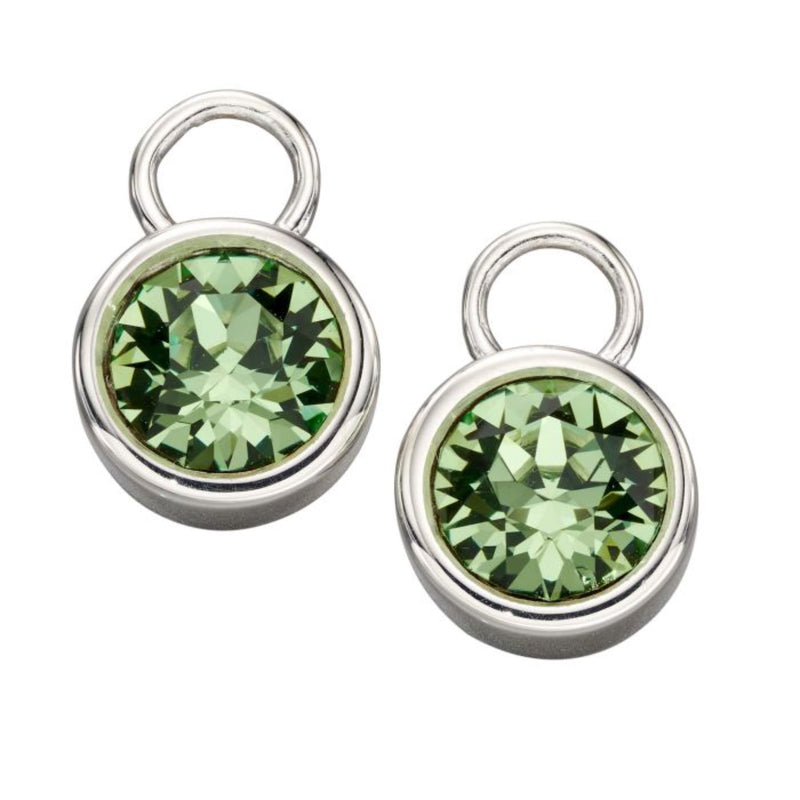 Crystal Birthstone Hoop Earring Charms