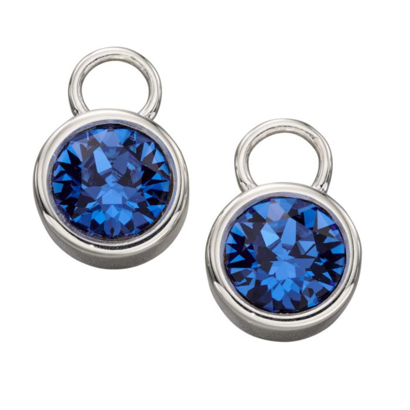 Crystal Birthstone Hoop Earring Charms