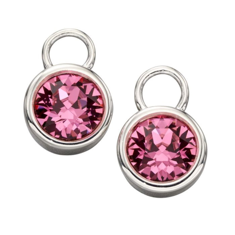 Crystal Birthstone Hoop Earring Charms