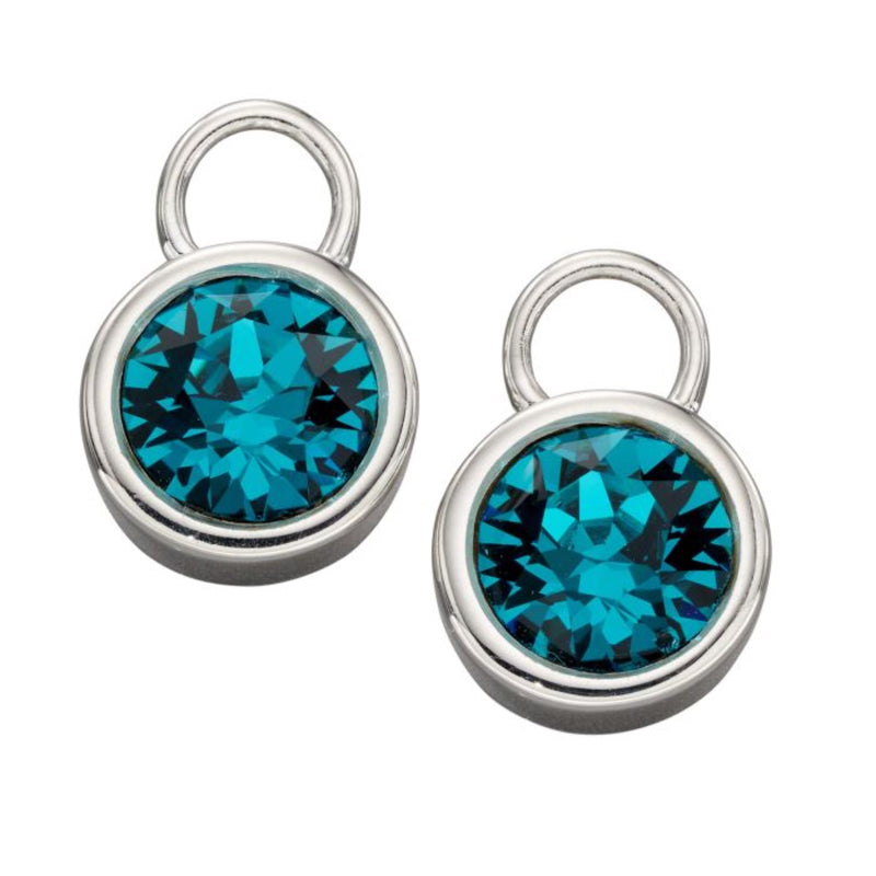 Crystal Birthstone Hoop Earring Charms
