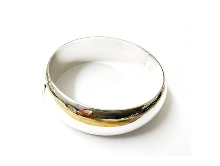 Wide Cuff Bangle - Sterling Silver
