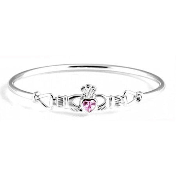 Claddagh Bangle - Sterling Silver