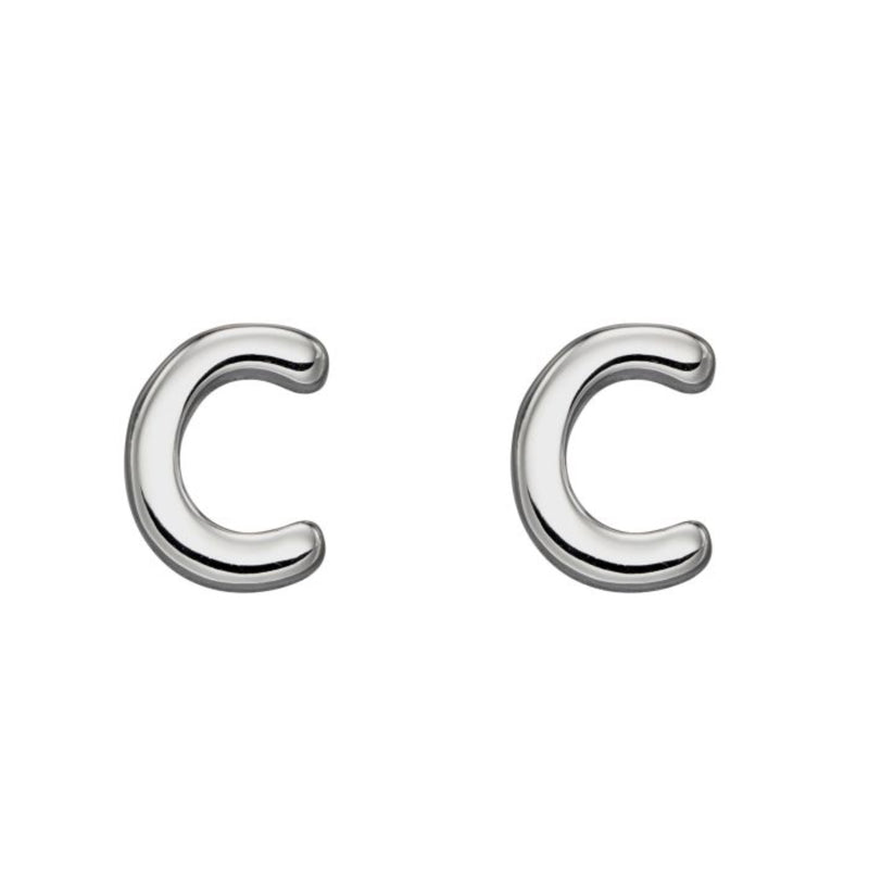 Initial Earrings - Sterling Silver