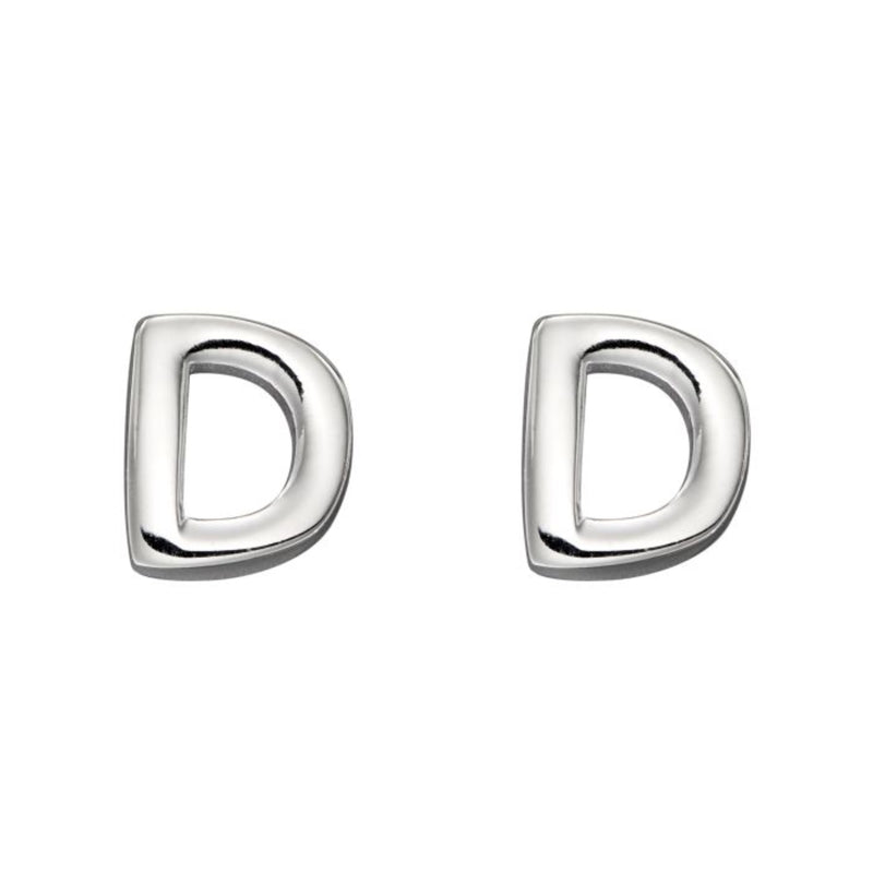 Initial Earrings - Sterling Silver