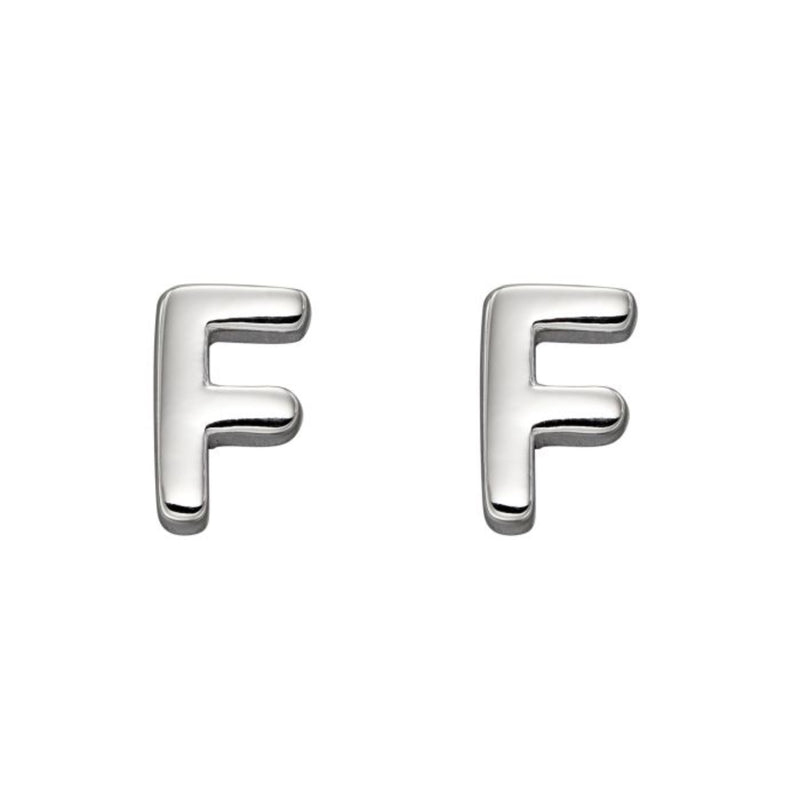 Initial Earrings - Sterling Silver