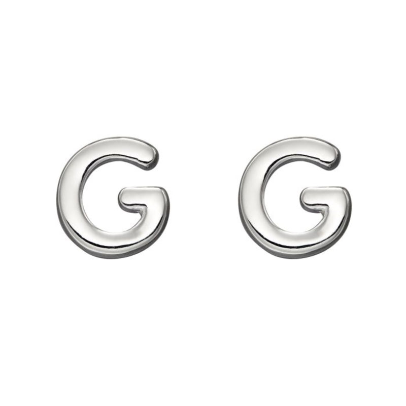 Initial Earrings - Sterling Silver