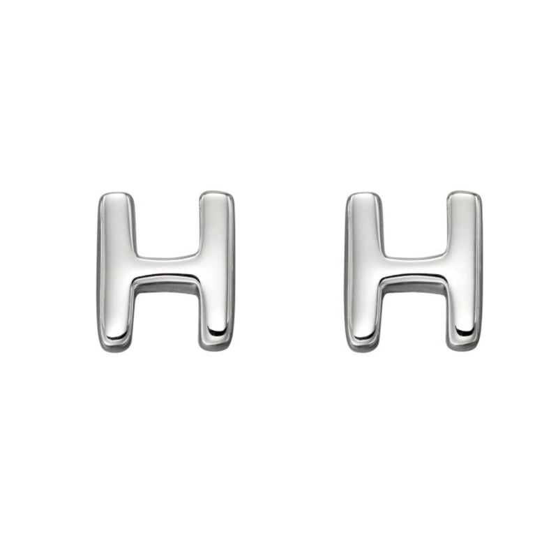 Initial Earrings - Sterling Silver