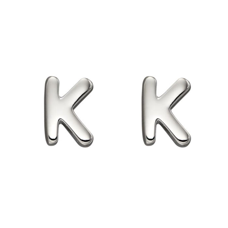 Initial Earrings - Sterling Silver