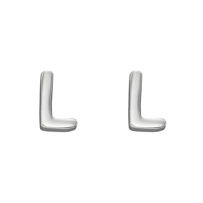 Initial Earrings - Sterling Silver