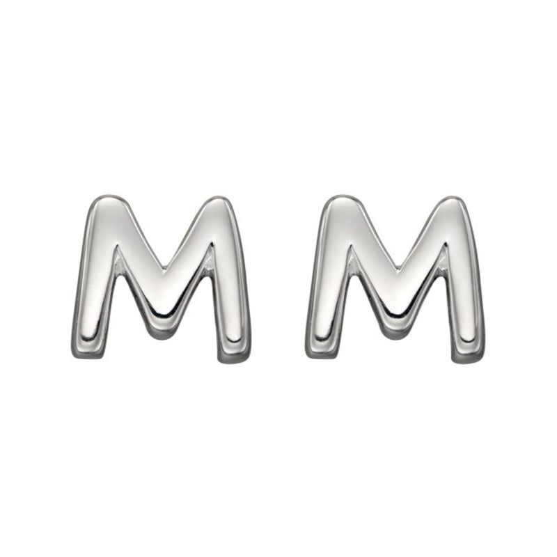 Initial Earrings - Sterling Silver