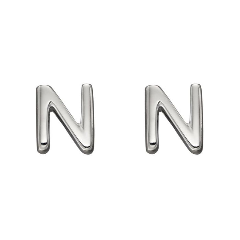 Initial Earrings - Sterling Silver