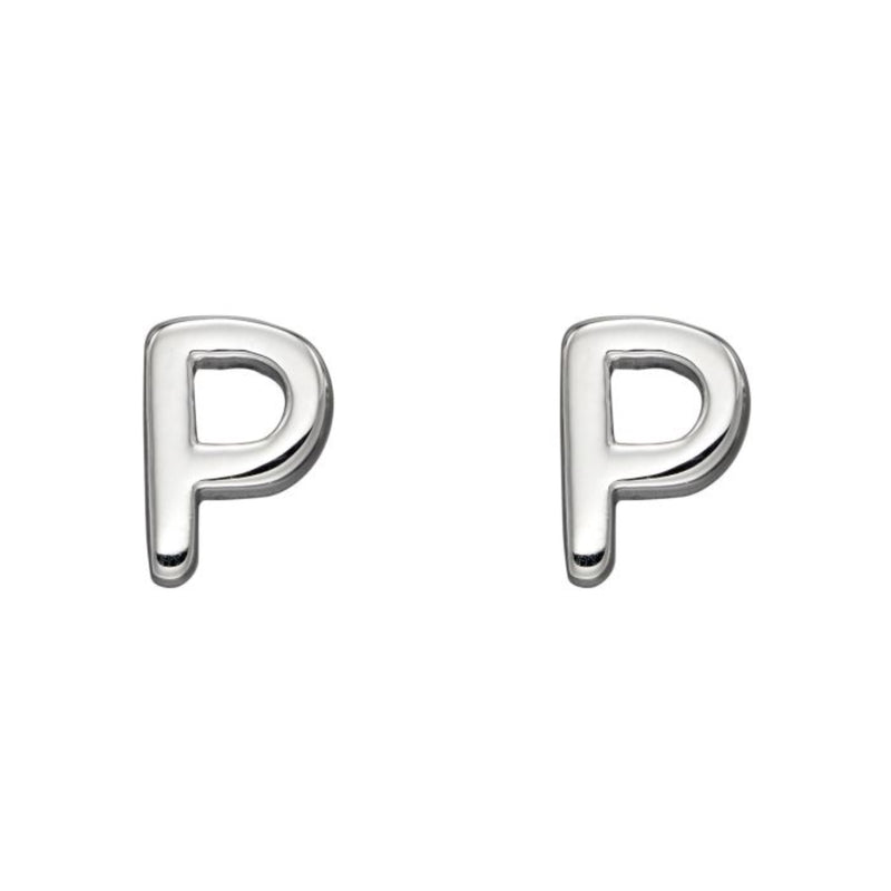 Initial Earrings - Sterling Silver