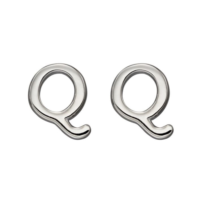 Initial Earrings - Sterling Silver