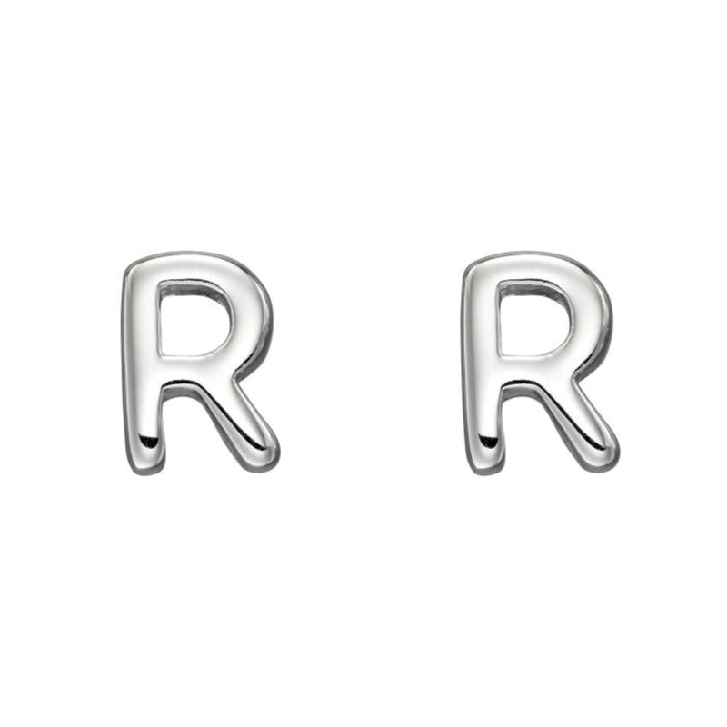 Initial Earrings - Sterling Silver