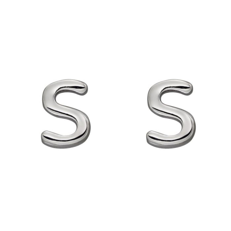 Initial Earrings - Sterling Silver