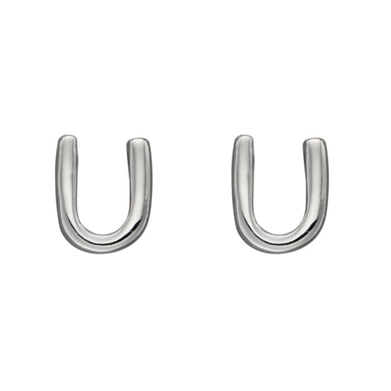 Initial Earrings - Sterling Silver