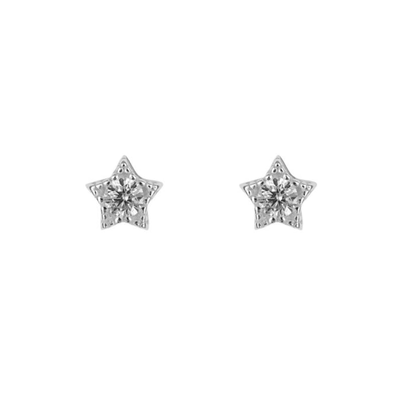 Star Stud Earrings with Cubic Zirconia