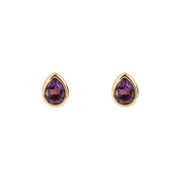 Semi-Precious Birthstone Earrings - Silver Gold Plated