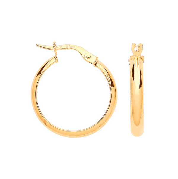 9ct 20mm hinged gold hoop earrings