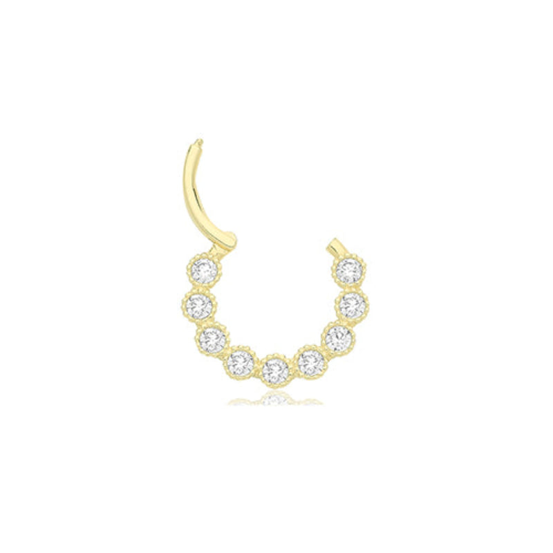 9ct Yellow Gold CZ Septum Piercing