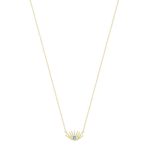 Evil Eye Necklace - Silver Gold Plated