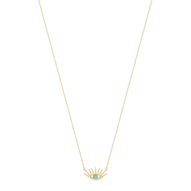 Evil Eye Necklace - Silver Gold Plated