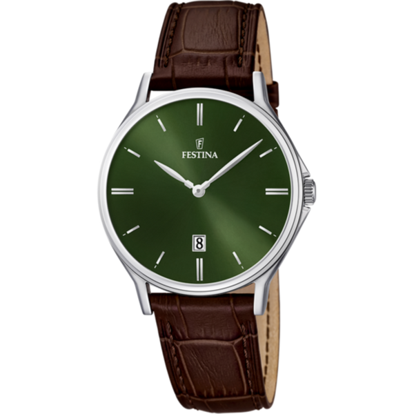 FESTINA GENT'S GREEN DIAL STRAP WATCH