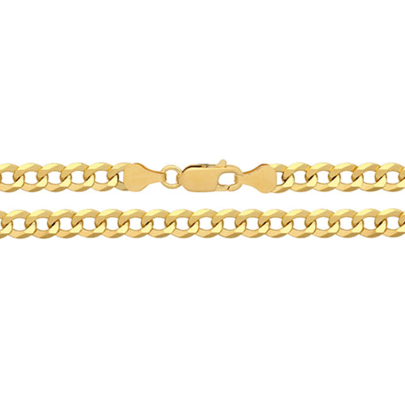Flat Curb Gents Chain 18" - Silver Gold Plated