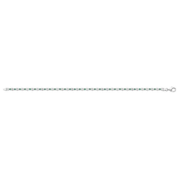 Tennis Bracelet CZ Emerald - Sterling Silver