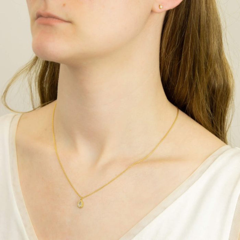 Teardrop Necklace with Cubic Zirconia