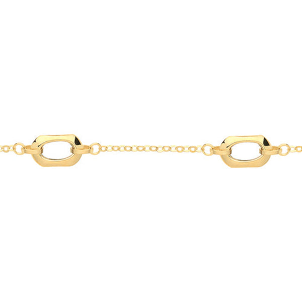 Hexagon Bracelet- 9CT Yellow Gold