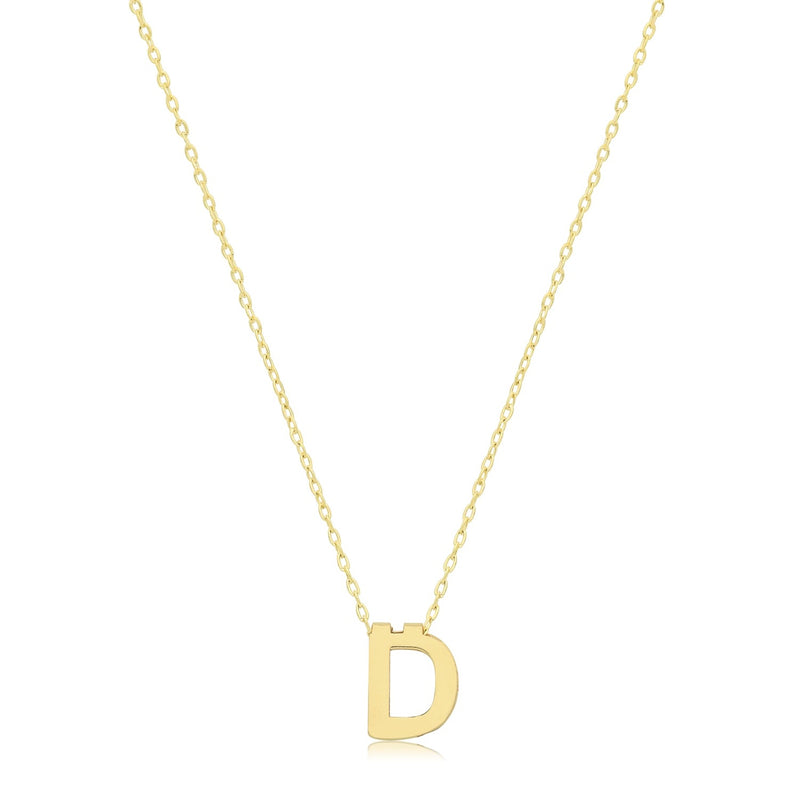 Initial Necklace - 9ct Yellow Gold