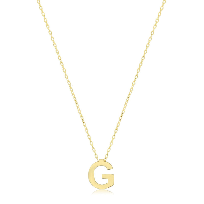 Initial Necklace - 9ct Yellow Gold