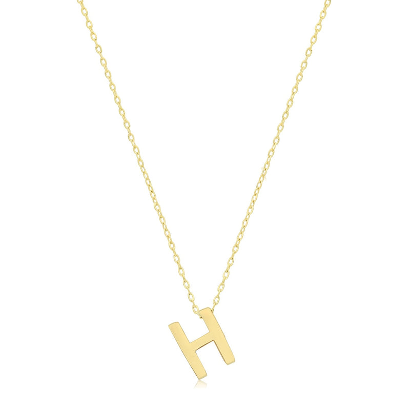 Initial Necklace - 9ct Yellow Gold