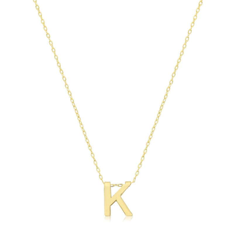 Initial Necklace - 9ct Yellow Gold