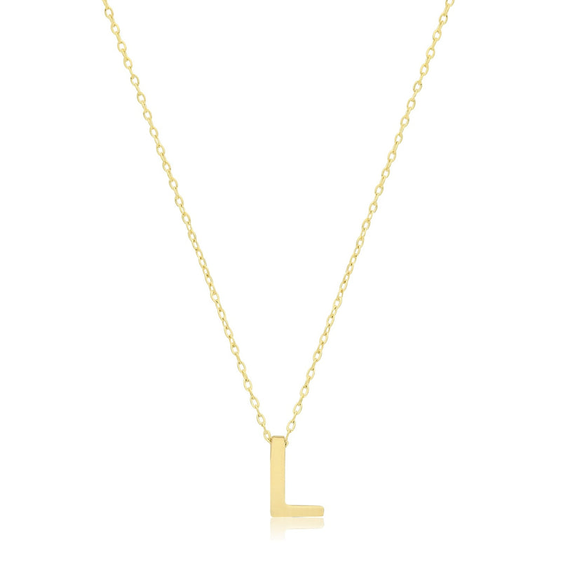 Initial Necklace - 9ct Yellow Gold